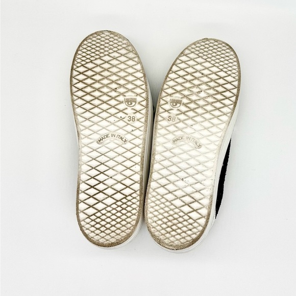 CHIARA FERRAGNI Women's Black Glitter Eye Sneakers Size 38 (US 8) - Picture 3 of 6